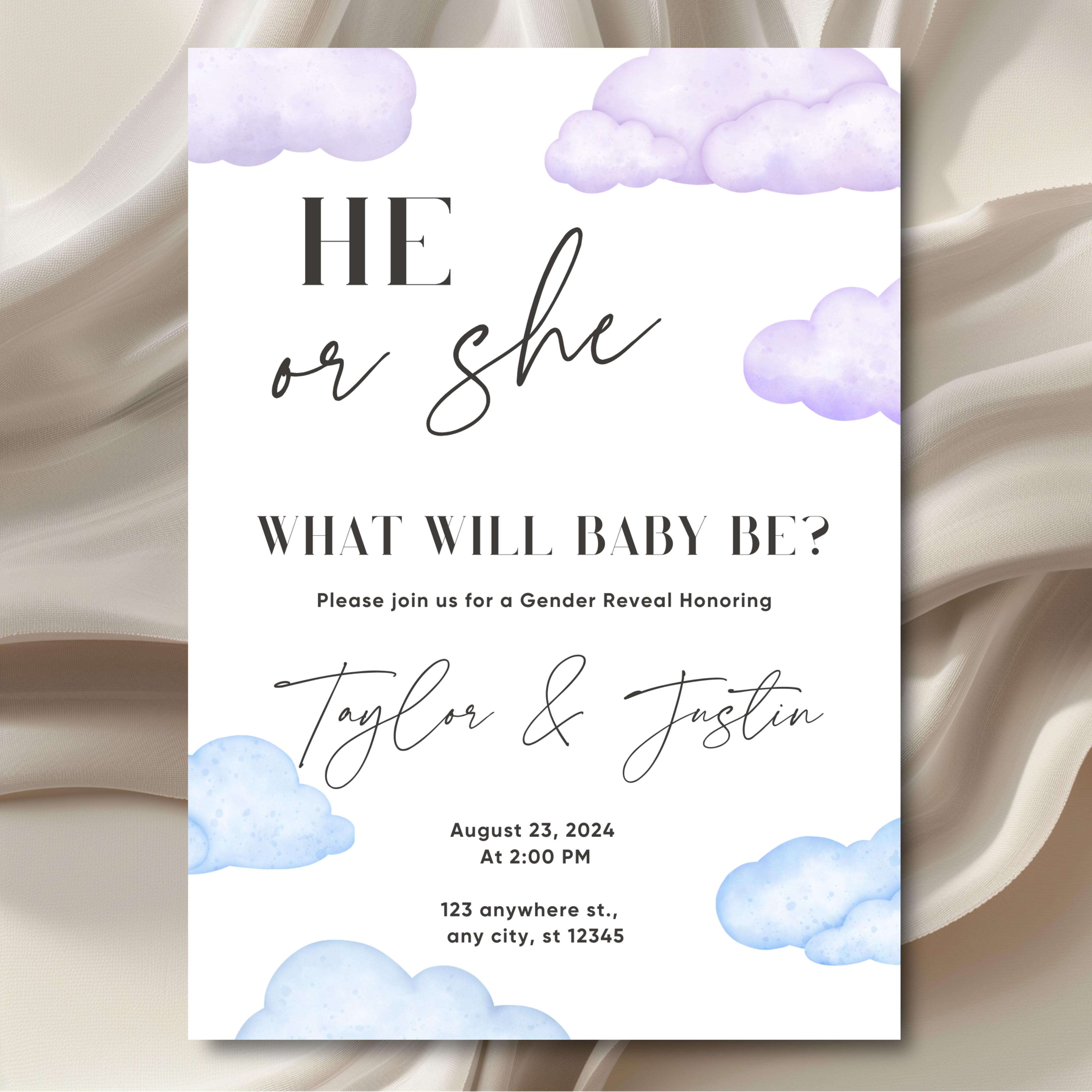 Gender Reveal Invitations