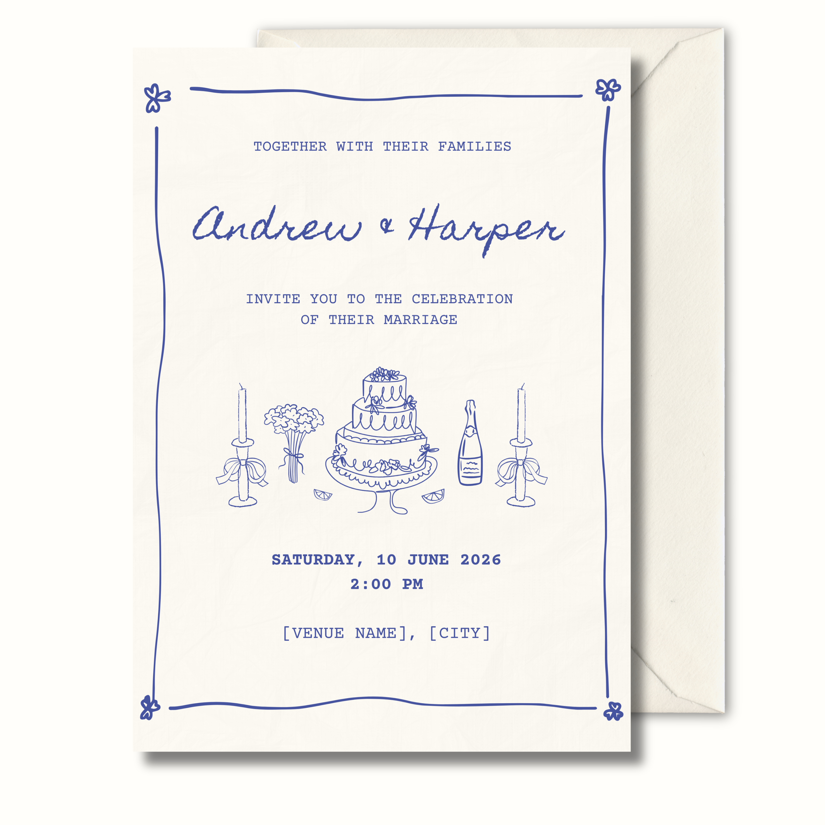 Eliza - Vintage Wedding Invitation