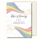 Rainbow - Ist birthday Invitation