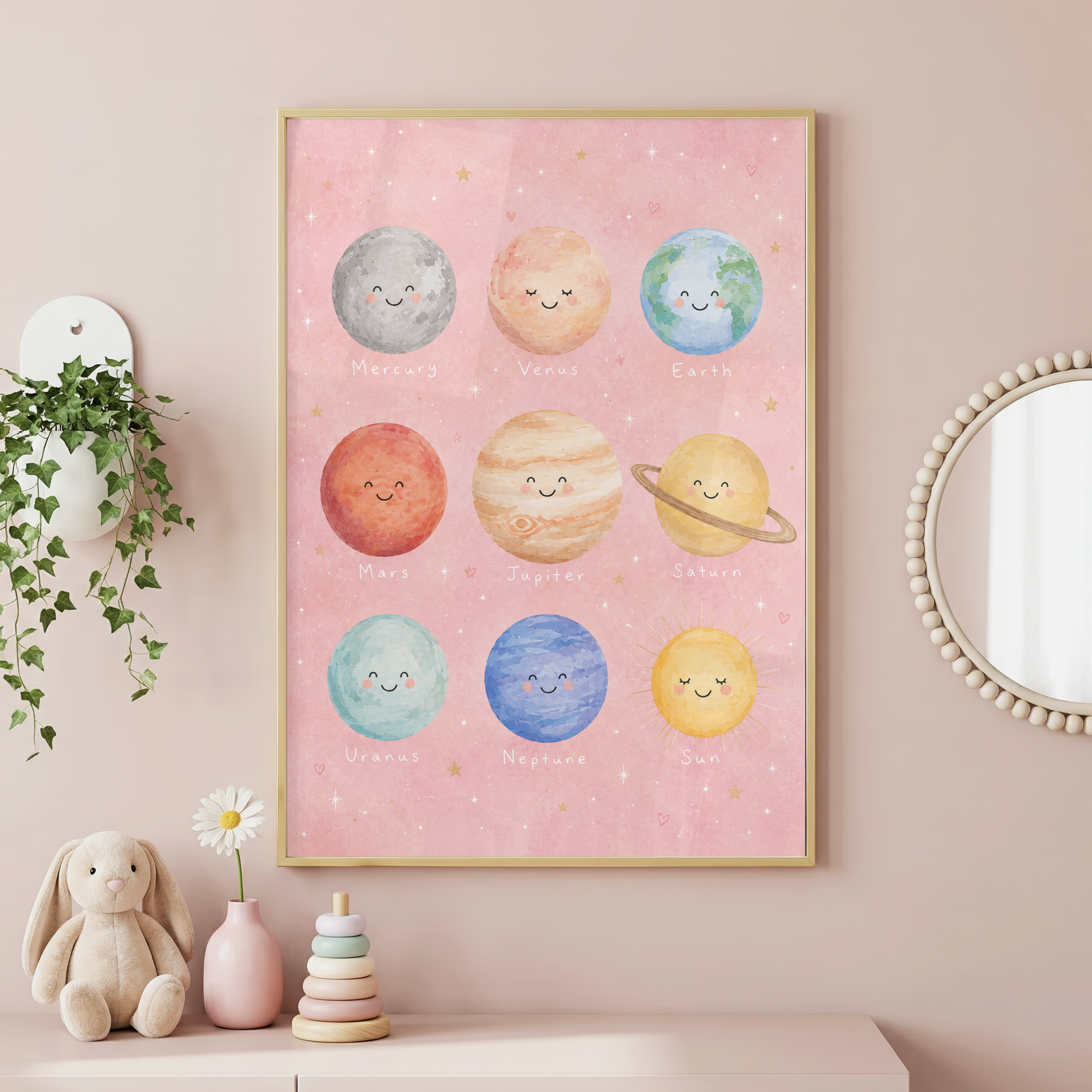 Solar System Print | Educational Astronomy Print