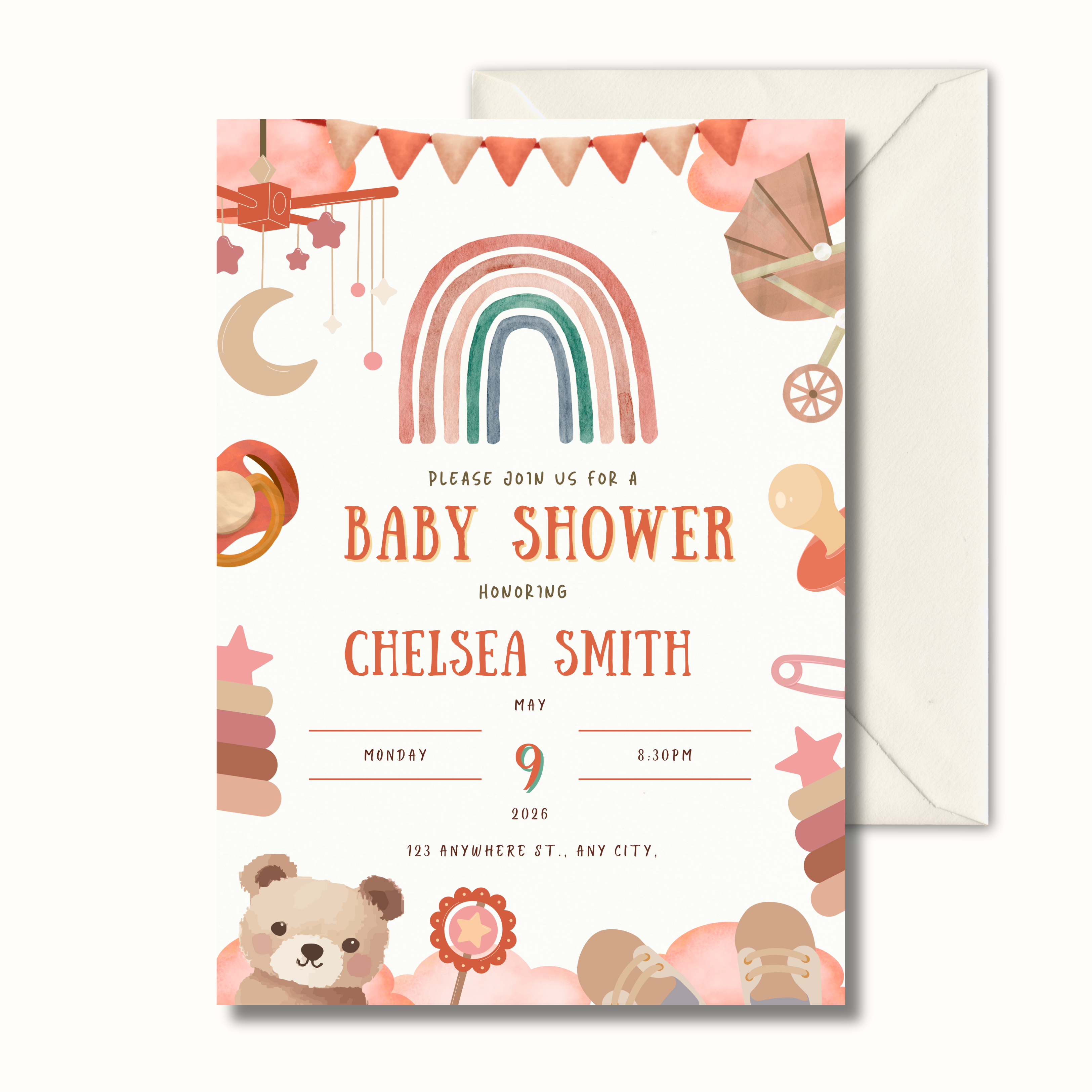 Aria - Boho Baby Shower Invitation