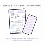 Luna - Minimal gender Reveal Invitation