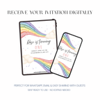 Rainbow - Ist birthday Invitation