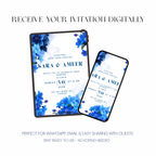 Celeste - Luxury Blue Floral Wedding Invitation