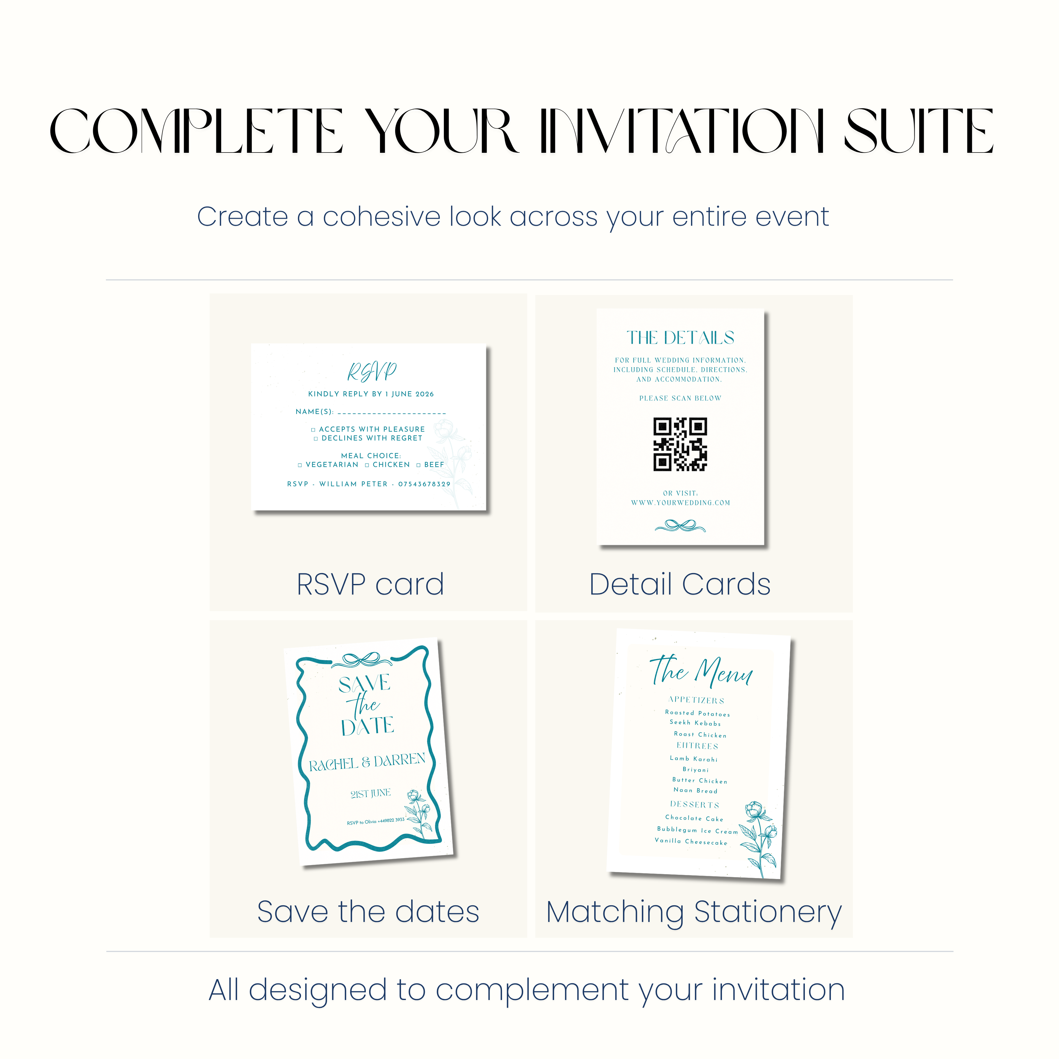 Amara - Floral Wedding Invitation