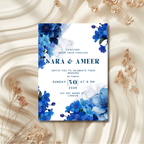 Celeste - Luxury Blue Floral Wedding Invitation