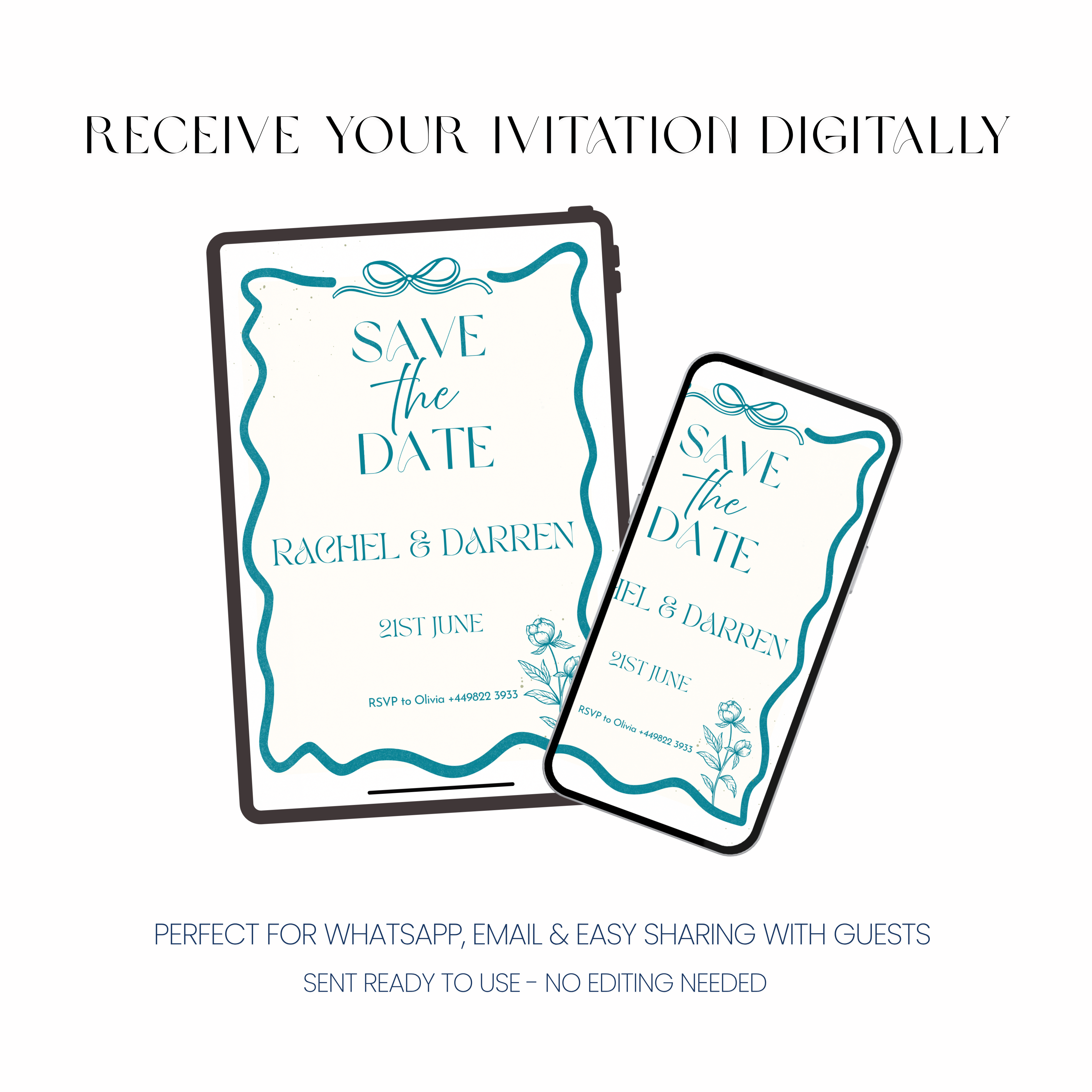 Amara - Floral Wedding Invitation