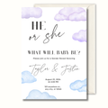 Luna - Minimal gender Reveal Invitation