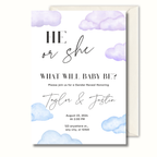 Luna - Minimal gender Reveal Invitation