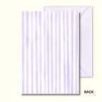 pastel lilac striped background for baby shower or gender reveal invitation