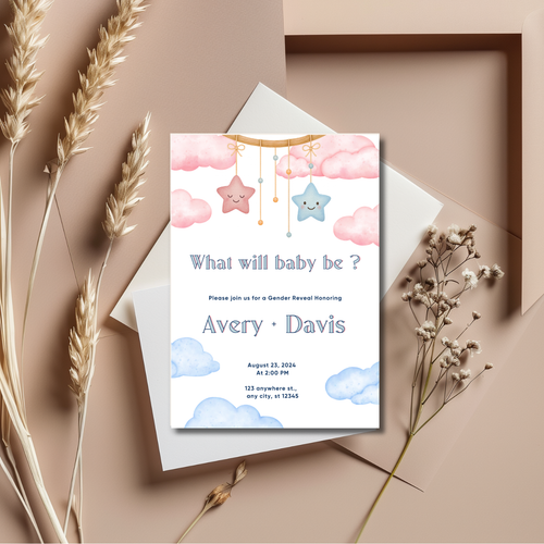 Bloom - Gender Reveal Invitation