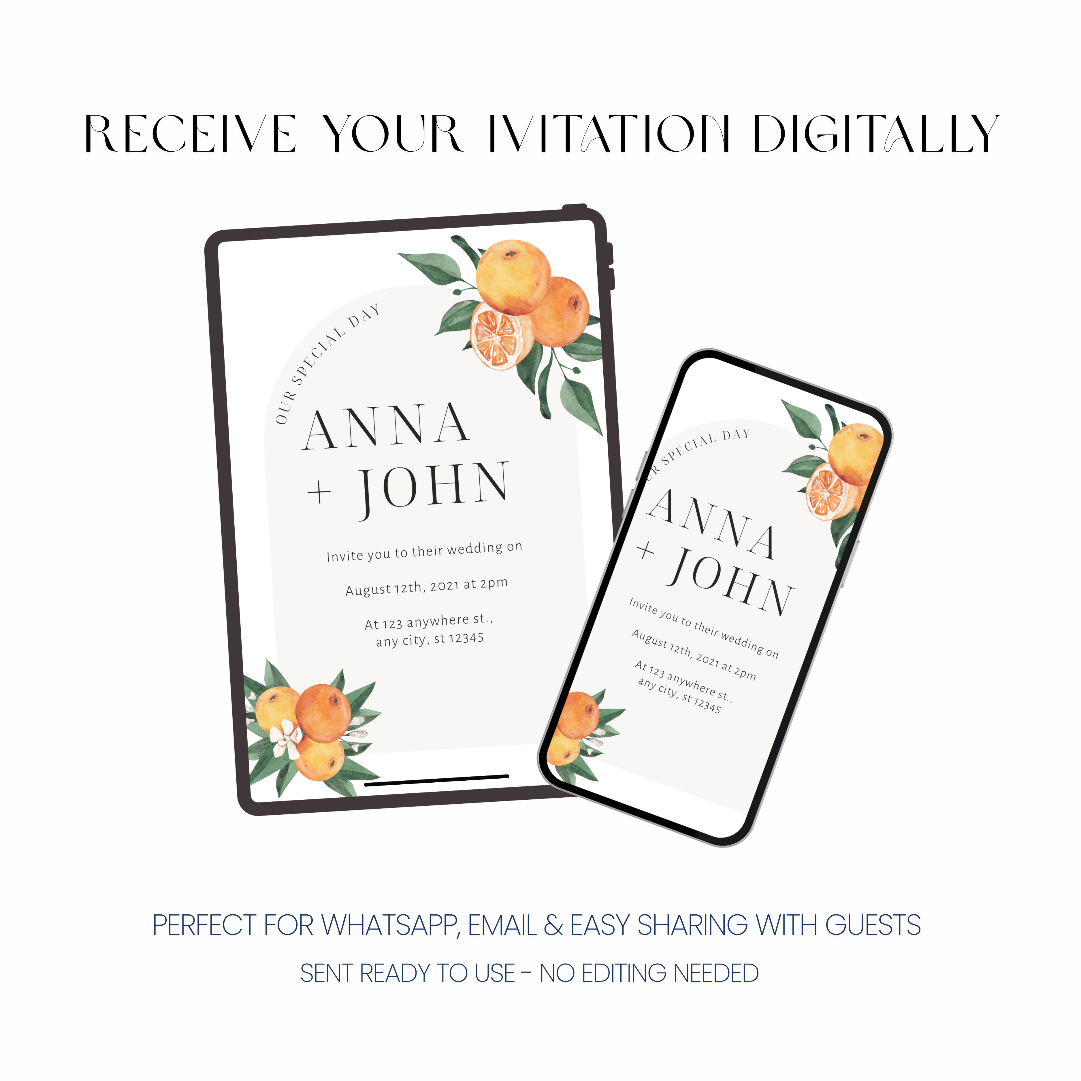 Noor - Minimal Wedding Invitation