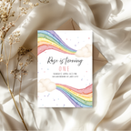 Rainbow - Ist birthday Invitation