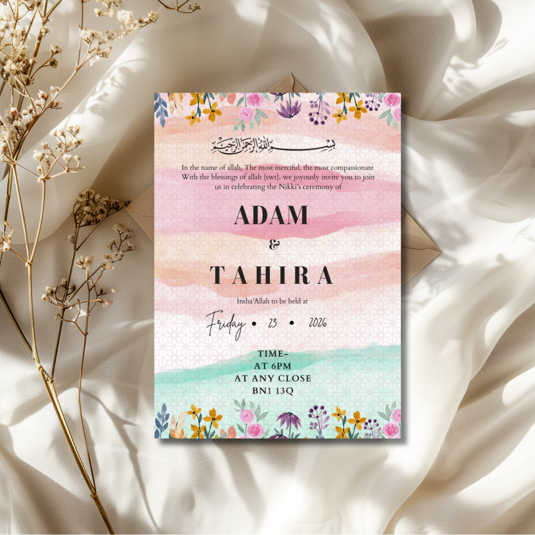 Elara – Pastel Wedding Invitation