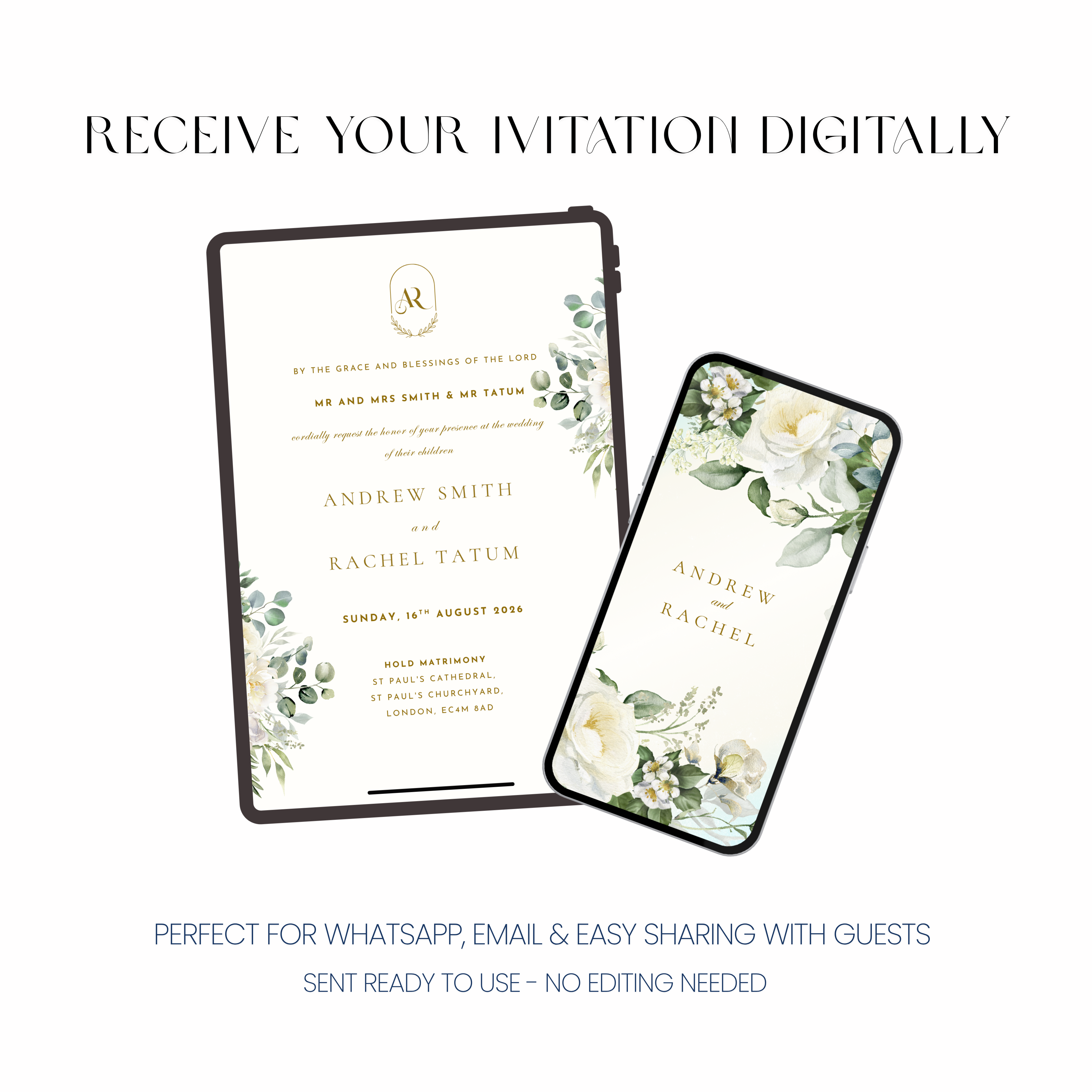 Lina - Eucalyptus Wedding Invitation
