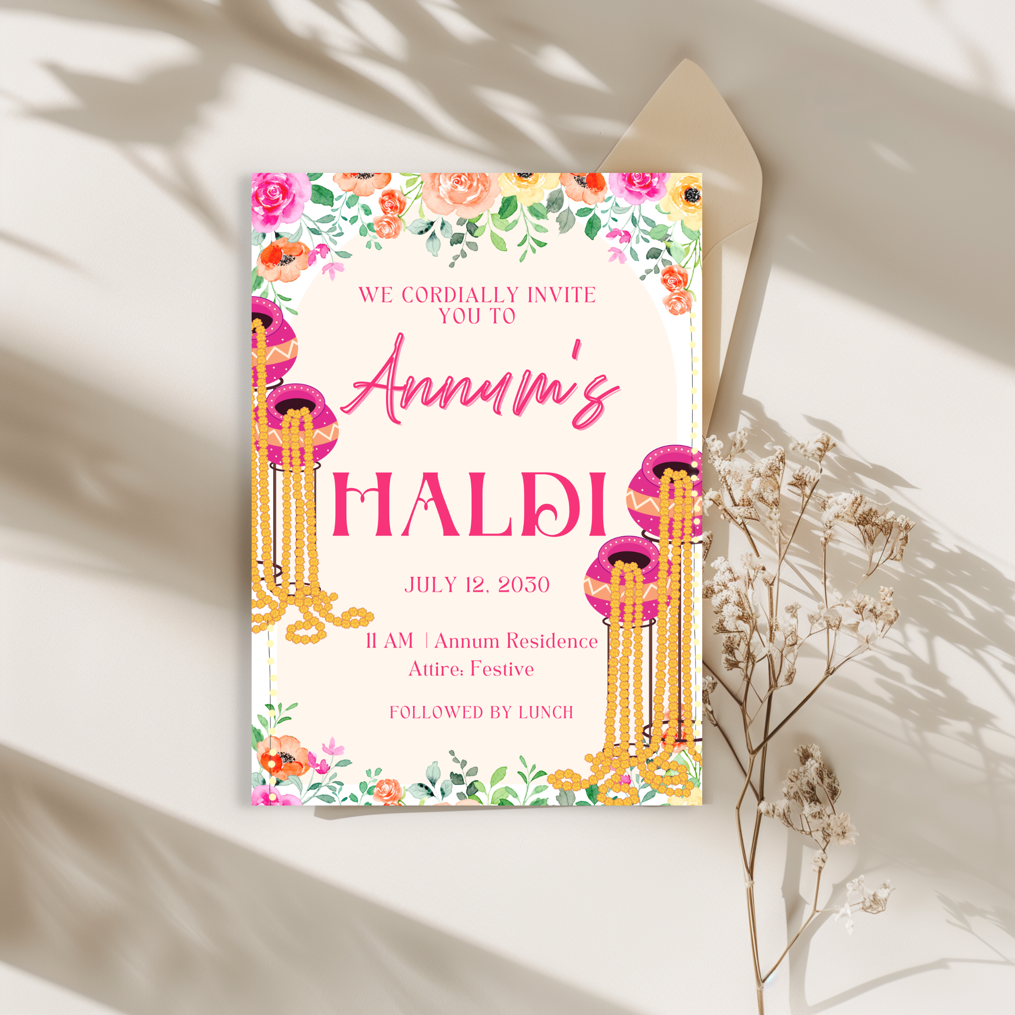 Anaya – Haldi Invitation