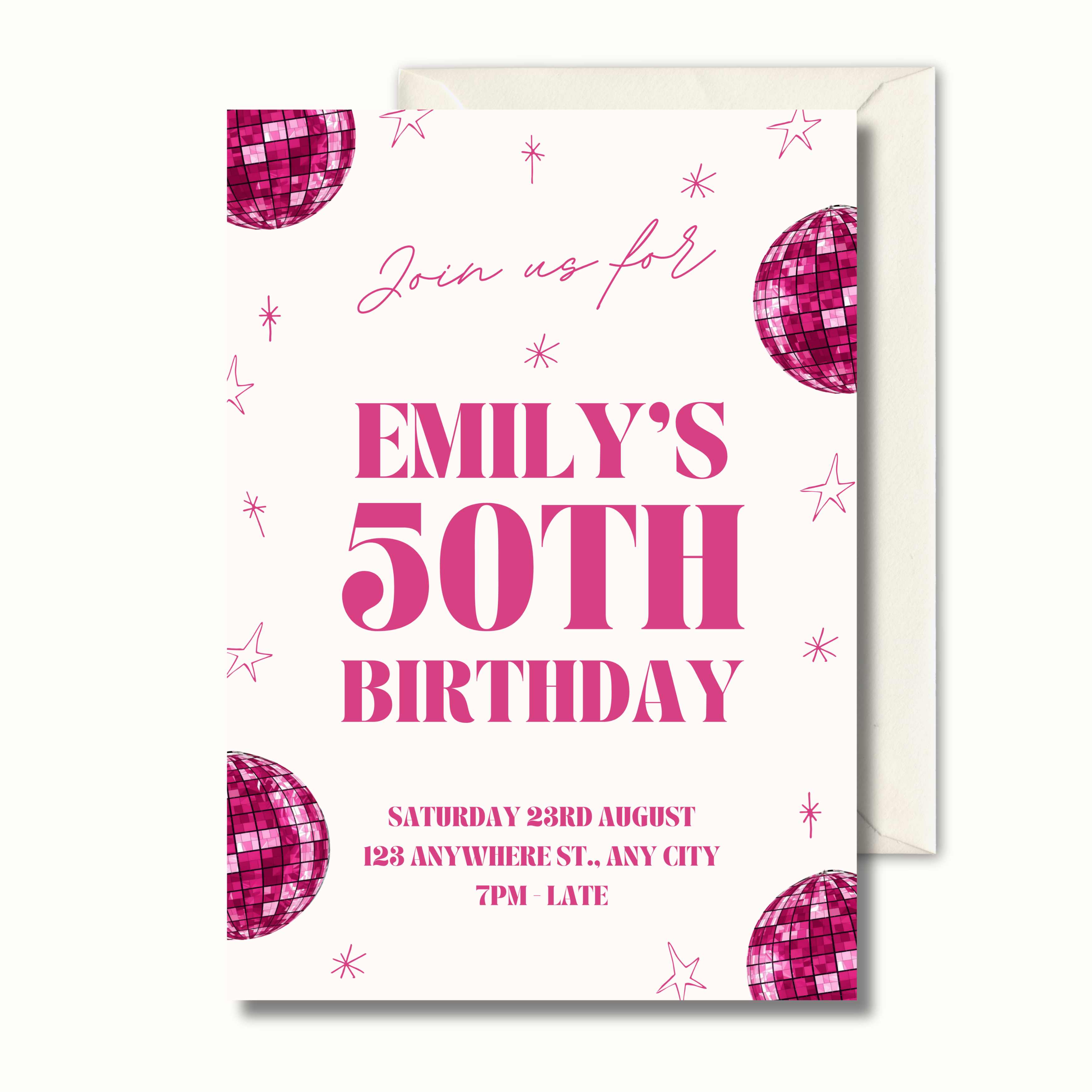 Emily – 50th Birthday Invitation