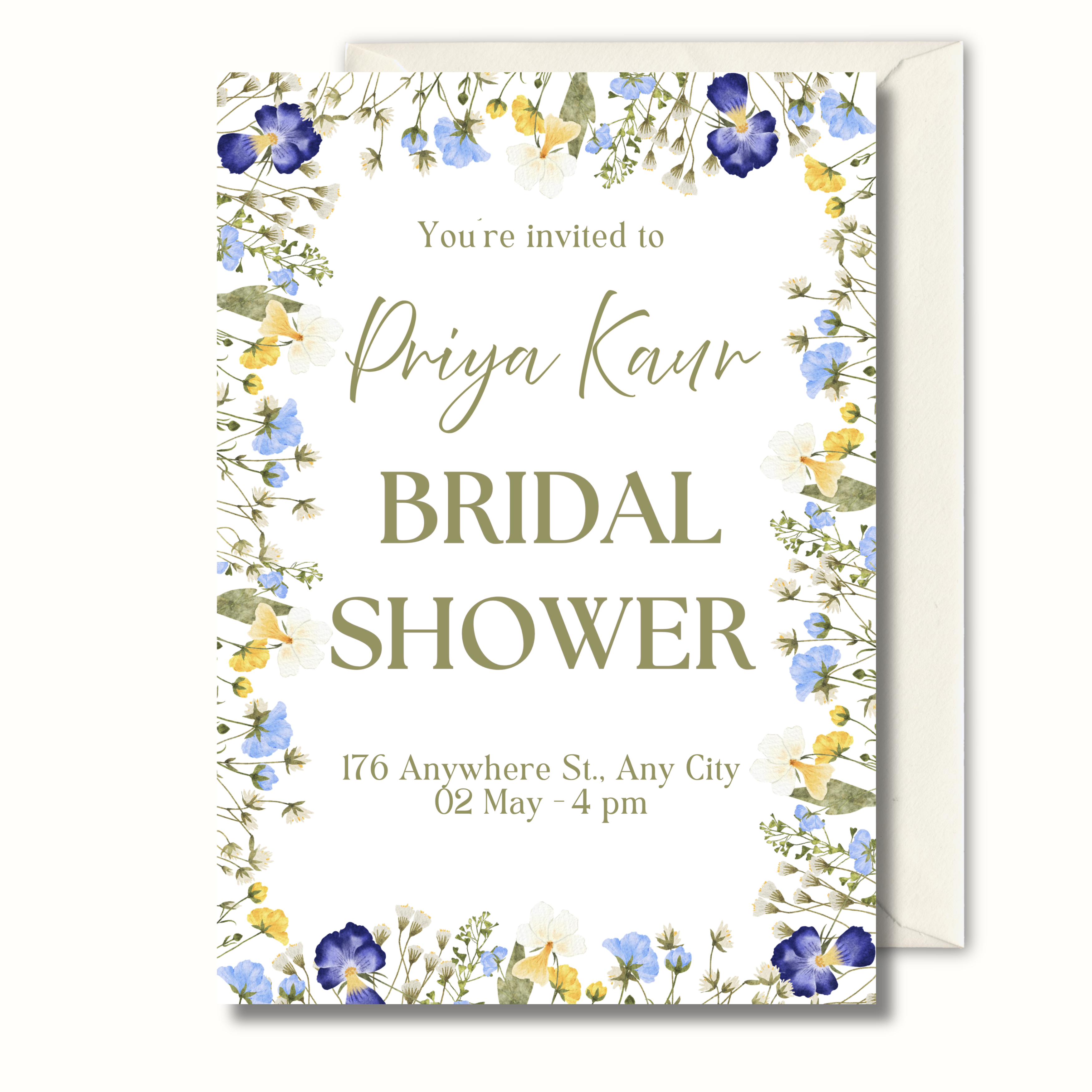 Priya – Floral Bridal Shower Invitation