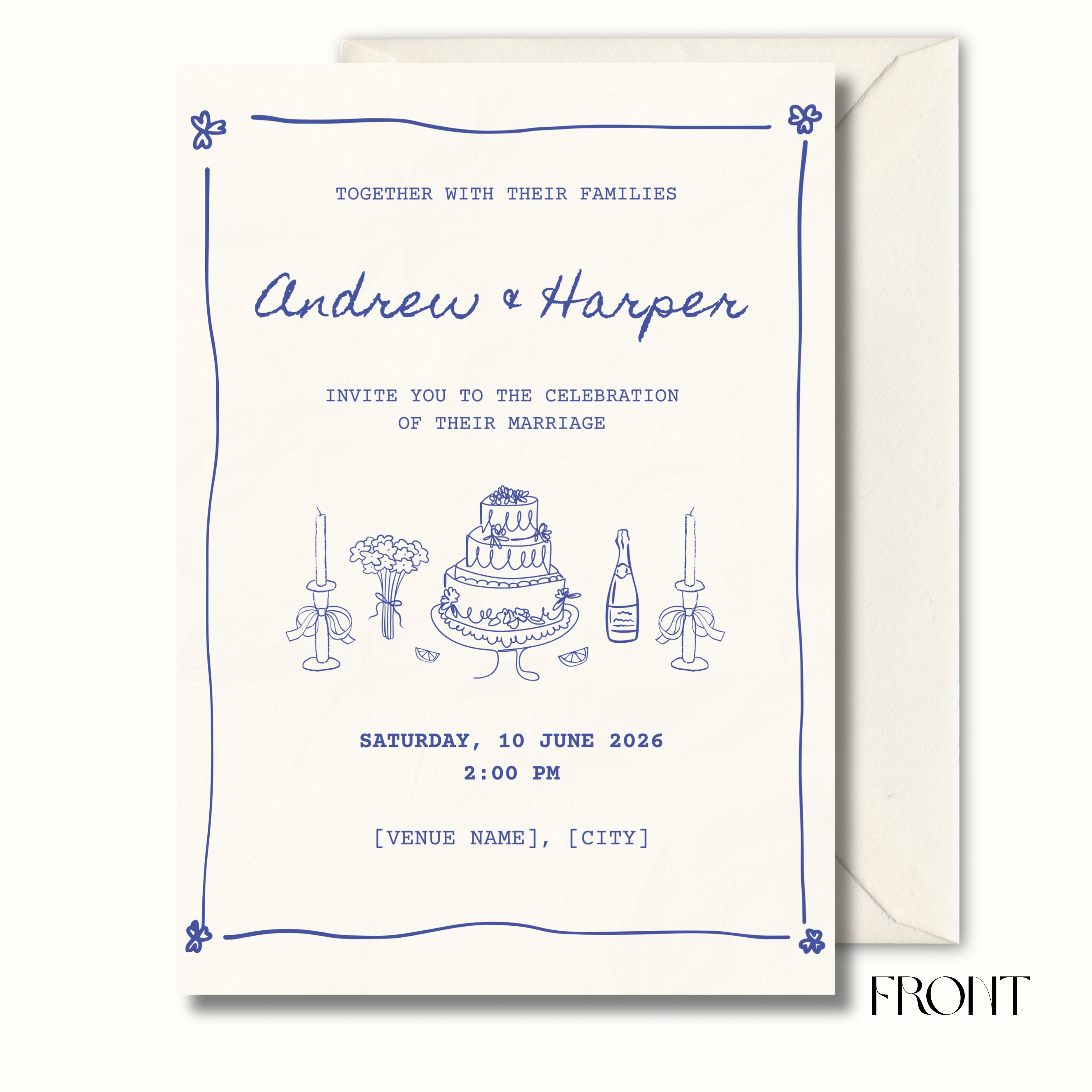Eliza - Vintage Wedding Invitation