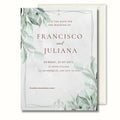 Greenery Wedding Invitation, Botanical Wedding Invite, Personalised Digital Invitation