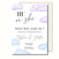 Gender Reveal Invitation Neutral, Minimal Baby Shower Invite, Personalised Digital Invite