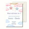 Gender Reveal Invitation Neutral, Minimal Baby Shower Invite, Personalised Invite