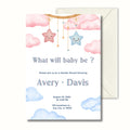 Gender Reveal Invitation, Neutral Baby Party Invite, Personalised Digital Invite, Minimal Baby PDF