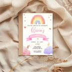 2nd Birthday Invitation, Rainbow Birthday Invite, Personalised Digital Invitation