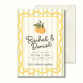 Amalfi Coast Wedding Invitation, Mediterranean Wedding Invite, Personalised Invitation