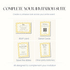Amalfi Coast Wedding Invitation, Mediterranean Wedding Invite, Personalised Invitation