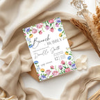 Personalised bridal brunch invitation with floral border