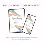 First Birthday Invitation, Rainbow Birthday Invite, Personalised Digital Invitation