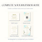 Eucalyptus Wedding Invitation, Greenery Wedding Invite, Personalised Digital Invitation