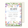 Personalised Baby in Bloom Baby Shower Invitation, Floral Baby Shower Invite, Digital Invitation