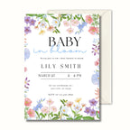 Personalised Baby in Bloom Baby Shower Invitation, Floral Baby Shower Invite, Digital Invitation