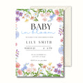 Personalised Baby in Bloom Baby Shower Invitation, Floral Baby Shower Invite, Printed 5x7 Invitations, Shipped to You