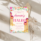 Personalised Haldi Invitation, Floral Ceremony Invite, Pre Wedding Invitation, Digital Invitation