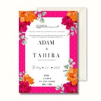 Floral Mehndi Invitation, Colourful Wedding Invite, Personalised Digital Invitation