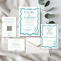 Blue Toile Wedding Invitation Suite, Vintage Wedding Invite, Personalised Invitation Suite