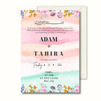 Pastel Wedding Invitation, Watercolor Wedding Invite, Personalised Digital Invitation