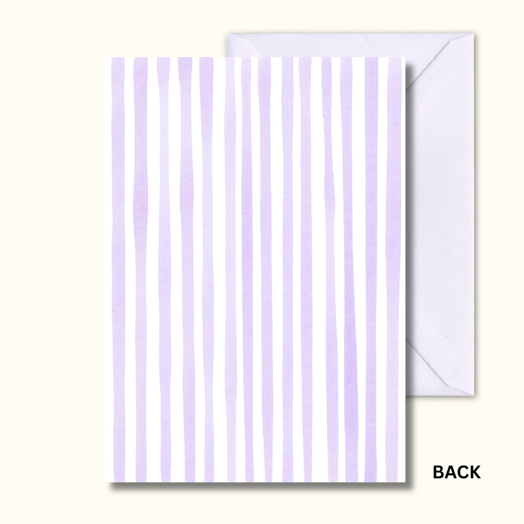 pastel lilac striped background for baby shower or gender reveal invitation