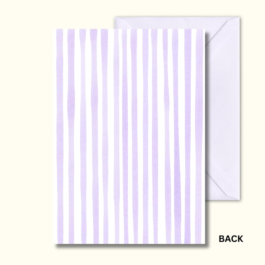 pastel lilac striped background for baby shower or gender reveal invitation