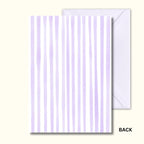 pastel lilac striped background for baby shower or gender reveal invitation