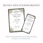 Garden Wedding Invitation, Floral Wedding Invite, Personalised Digital Invitation