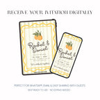Amalfi Coast Wedding Invitation, Mediterranean Wedding Invite, Personalised Invitation