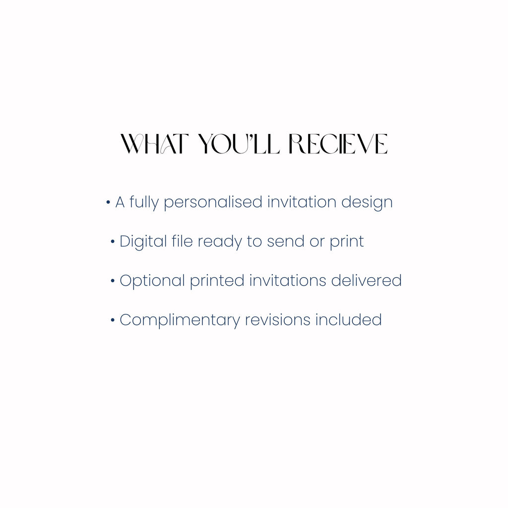 Text listing items included in a service on a white background