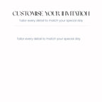 Text on a white background encouraging customization of an invitation for a special day.