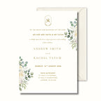 Eucalyptus Wedding Invitation, Greenery Wedding Invite, Personalised Digital Invitation