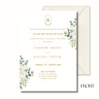 Eucalyptus Wedding Invitation, Greenery Wedding Invite, Personalised Invitation