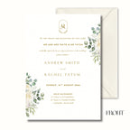 Eucalyptus Wedding Invitation, Greenery Wedding Invite, Personalised Invitation